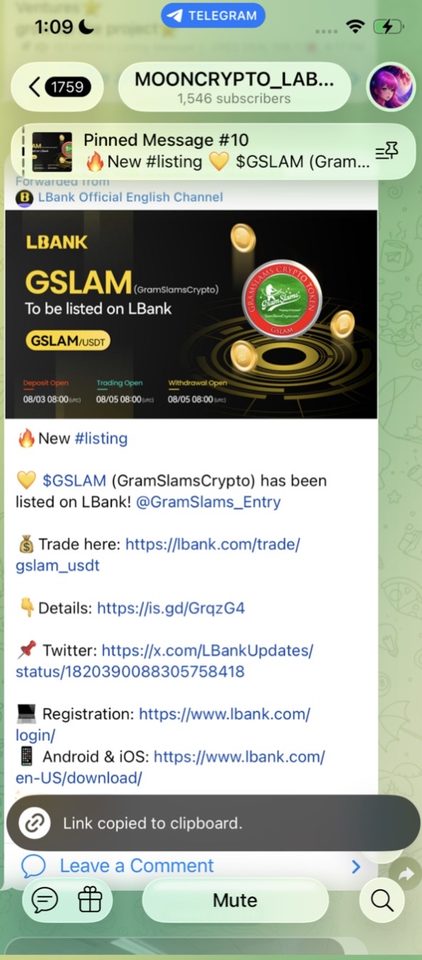 Documented campaign evidence: LBank Listing