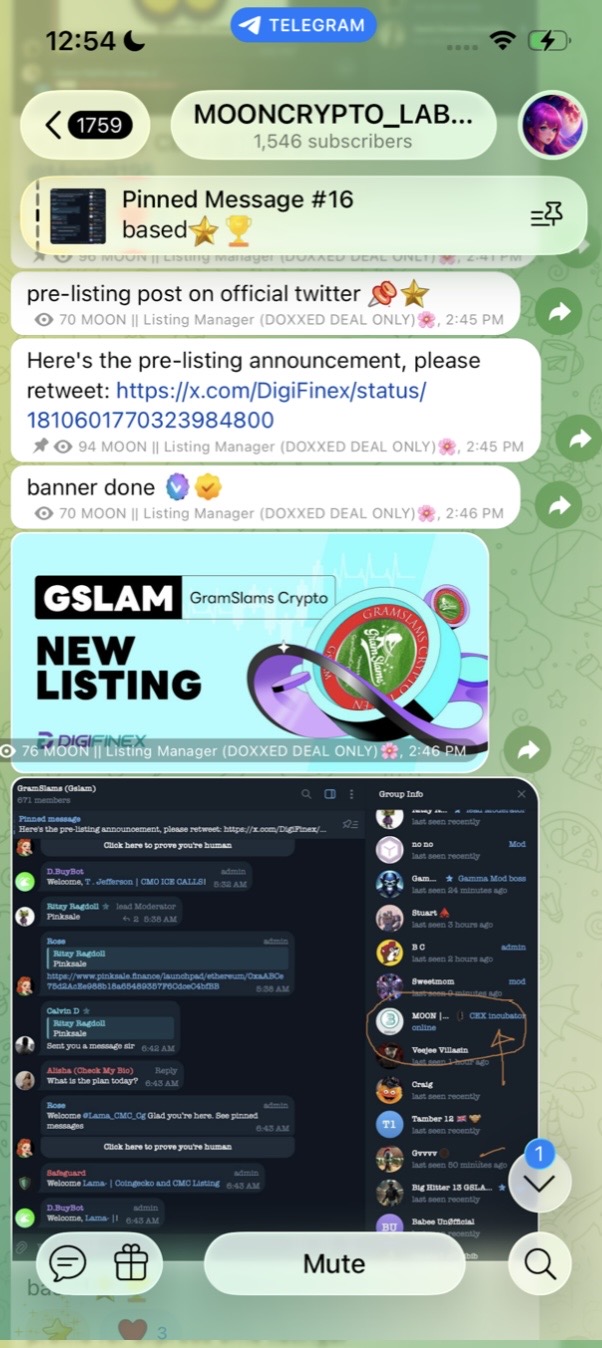 Documented campaign evidence: Pre-Listing Campaign